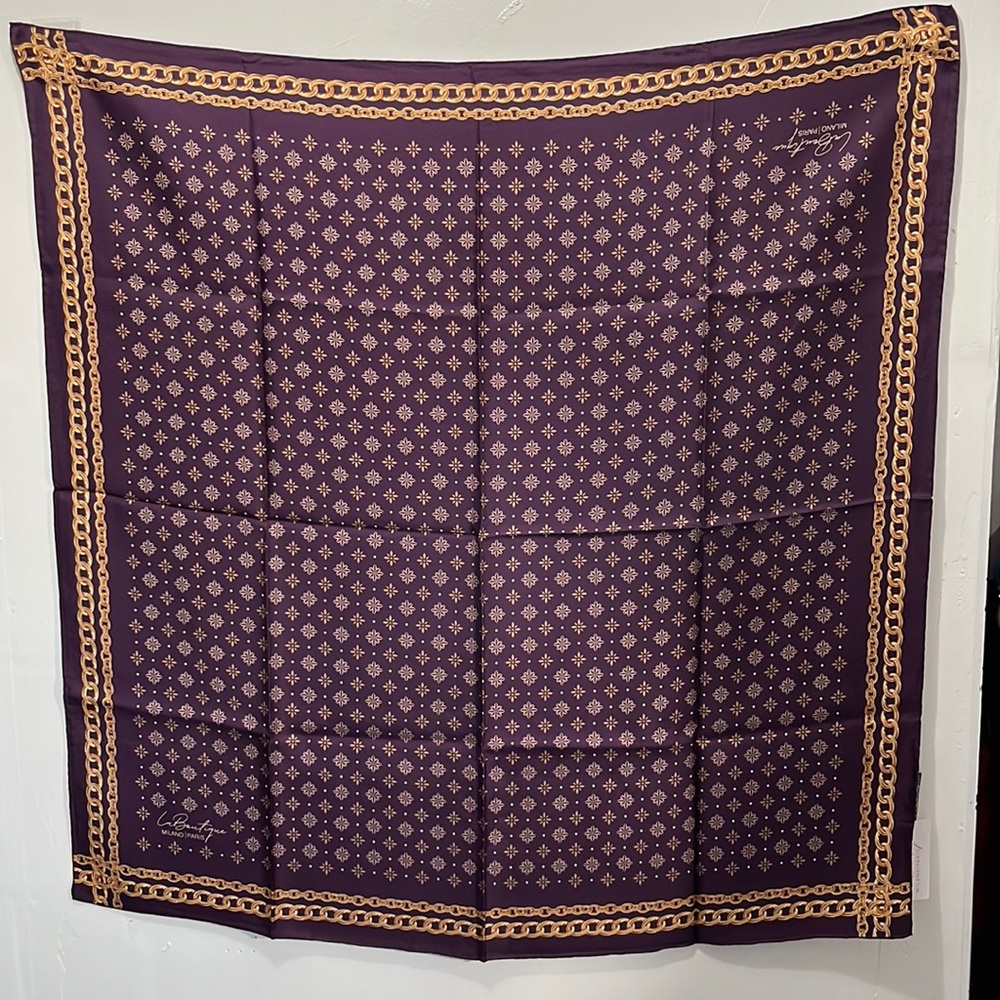 Brand new scarf turkish 90 cm 100% twill silk hand rolled hems hijab